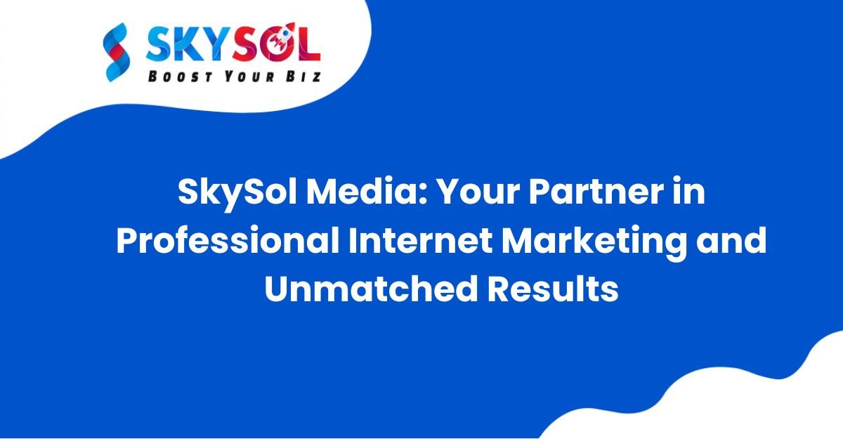 SkySol Media: Your Partner in Professional Internet Marketing and Unmatched Results