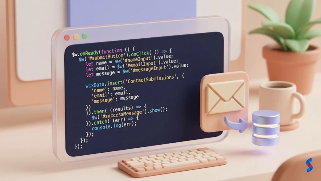 Wix Development Guide: The Amazing Ultimate Guide for 2025 1 a-code-snippet-demonstrating-velo-implementation-for-a-custom-contact-form