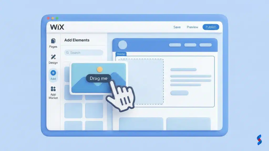 -a-screenshot-of-the-wix-website-builder-interface-showcasing-the-drag-and-drop-functionality