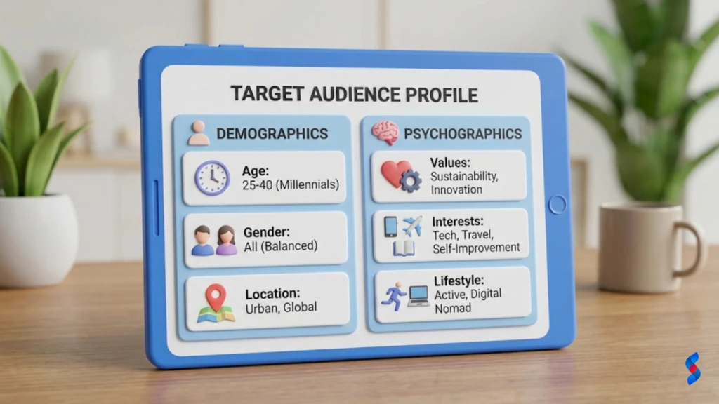 Logo Colors: The Ultimate Guide to Attracting Your Ideal Customer in 2025 2 a-visual-representation-of-a-target-audience-profileincluding-demographic-information