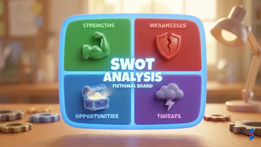 Strategic Design: The Amazing Guide to Elevate Your Brand Profile in 2025 1 example-of-a-swot-analysis-diagram-for-a-fictional-brand