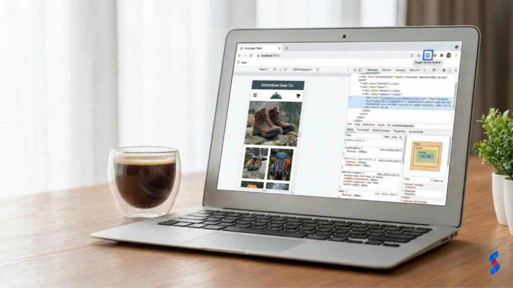 Mobile Friendly Website: The Amazing Guide for 2025 4 -screenshot-of-chrome-developer-tools-with-the-device-emulation-tool-activated-and-a-mobile-device-selected.