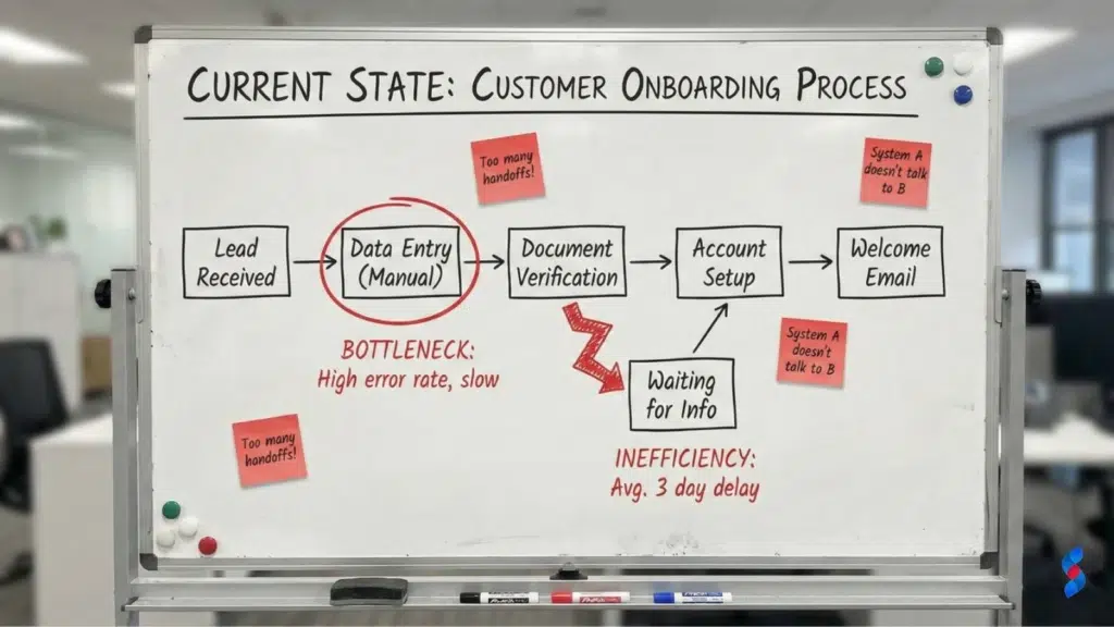 ERP Solutions: Streamline Your Business Operations 2026 1 a-process-map-showing-the-current-state-of-a-business-process-highlighting