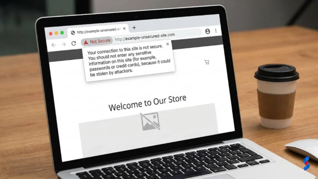 Web Hosting SEO: Ultimate Guide for 2026 to Boost Rankings 2 a-screenshot-of-a-browser-displaying-a-not-secure"-warning-for-a-website-without-an-ssl